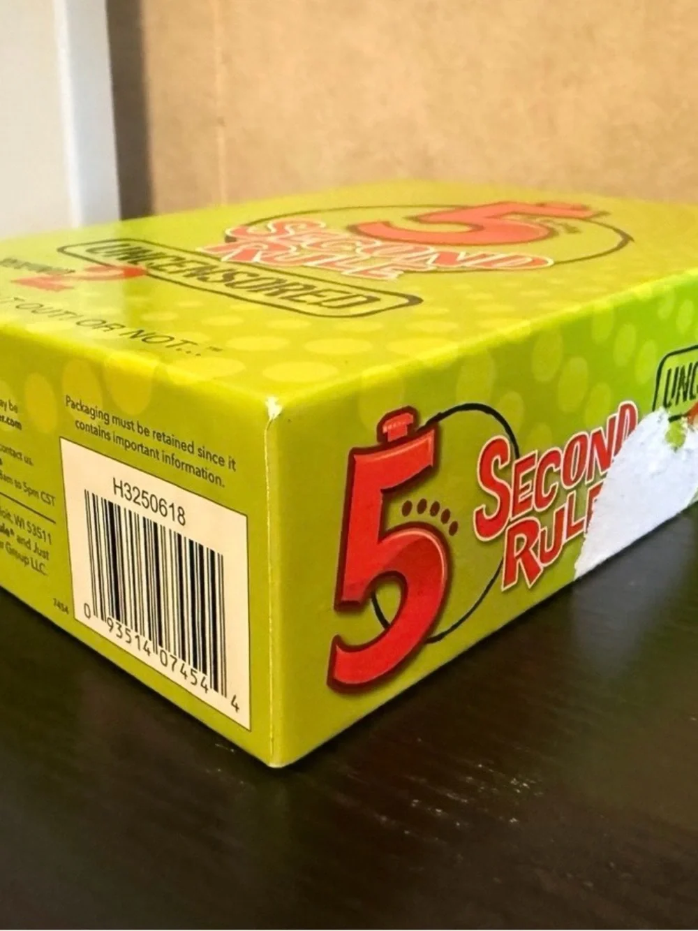 5 Second Rule Uncensored Round 2 Party Card Game - Green